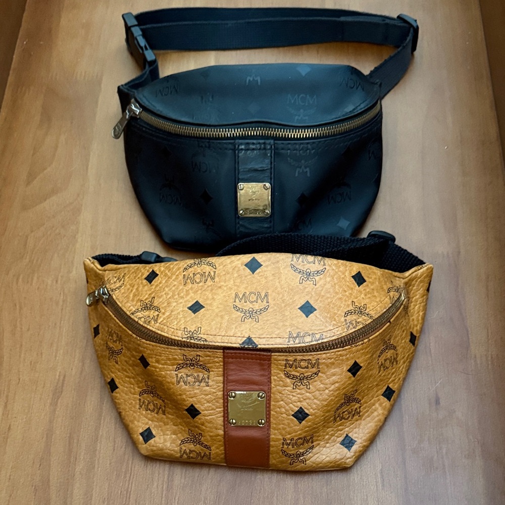 MCM Black and Tan Belt Bags